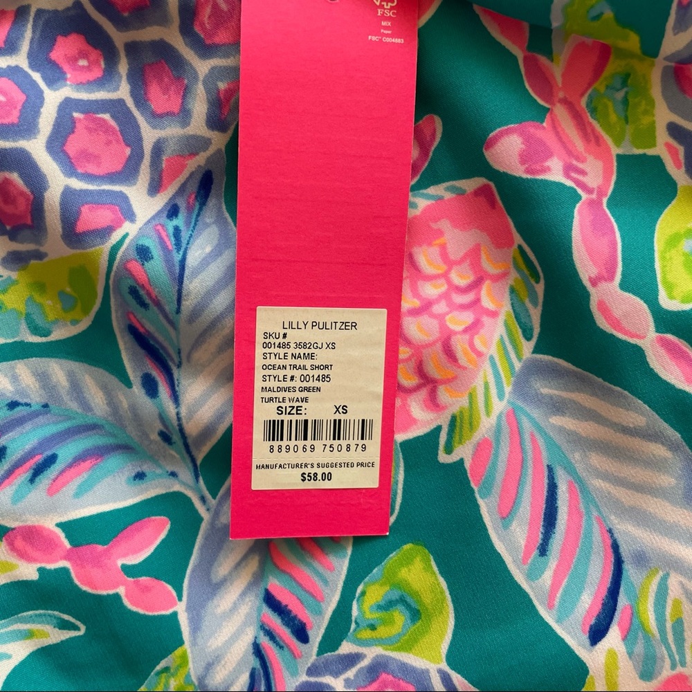 Sold Lilly Pulitzer Ocean Trail Short - Turtle Wave - Picture 3 of 6